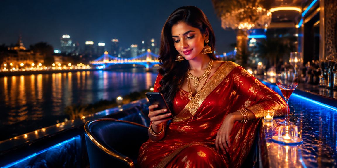 Indian player using mobile device for betting on 17211 in an urban setting